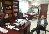 Επίσκεψη του υποψήφιου Ευρωβουλευτή και πρώην Αναπληρωτή Υπουργό Υγείας κ. Βασίλειου Κοντοζαμάνη στον Αντιπεριφερειάρχη Δράμας κ. Μιχαήλ Μουρβετίδη